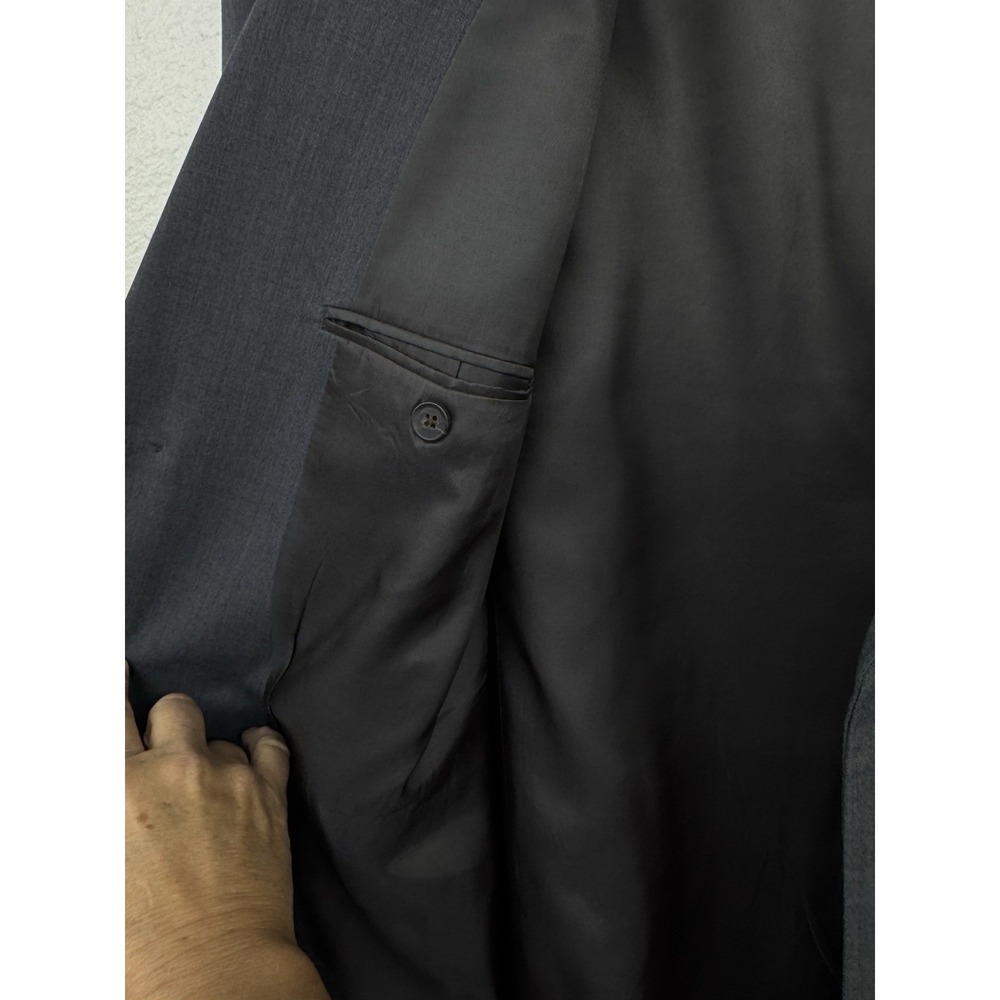 Lauren Ralph Lauren Mens Blazer 52R Blue/ Grey Wool 2 Button Coat Professional - Picture 5 of 10